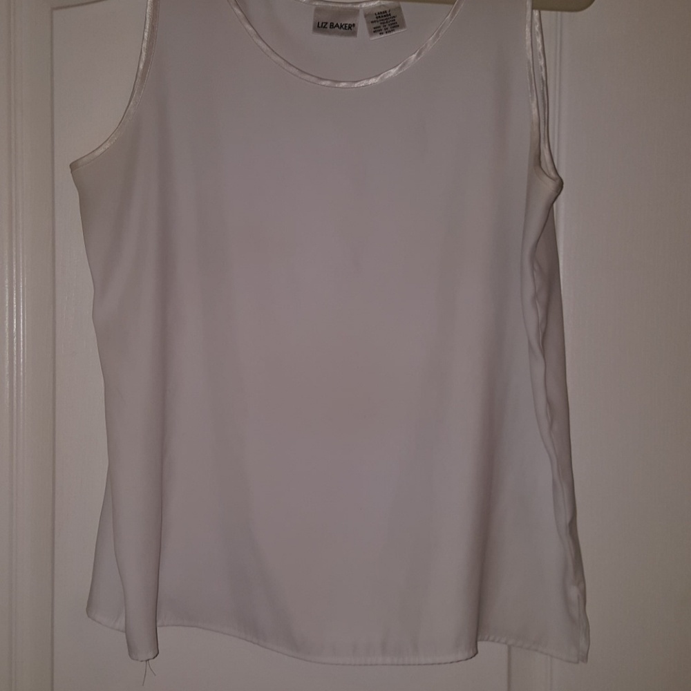 Liz Baker White Tank Blouse